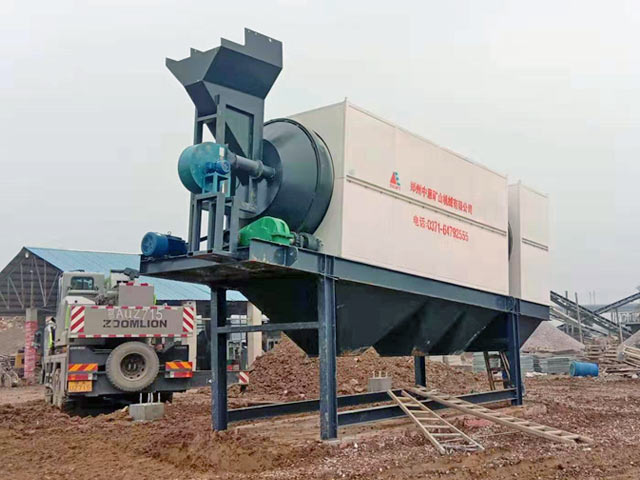 湖北武汉时产300吨装修垃圾分拣处理设备安装现场