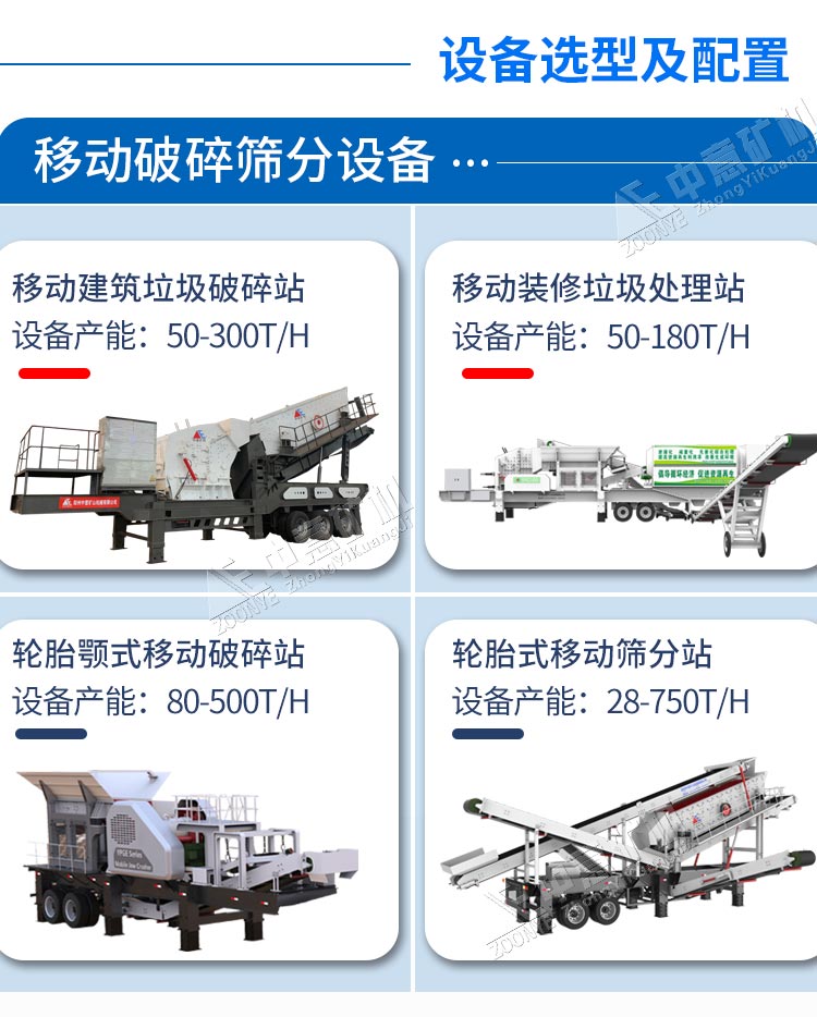 移动破碎设备型号